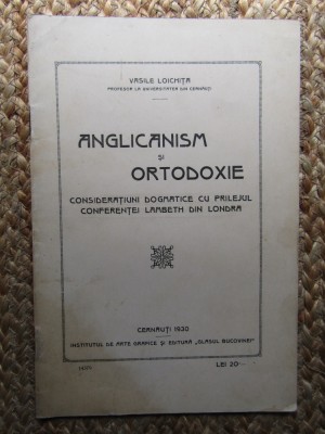 ANGLICANISM SI ORTODOXIE - VASILE LOICHITA foto