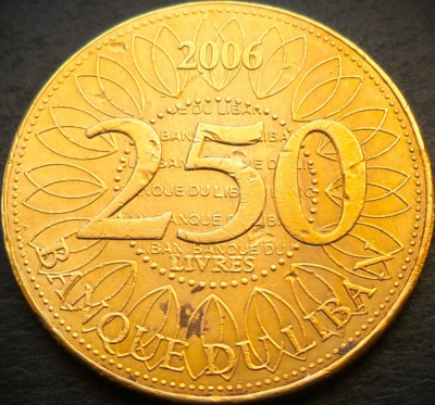 Moneda exotica 250 LIVRE(S) - LIBAN, anul 2006 * cod 1386 foto