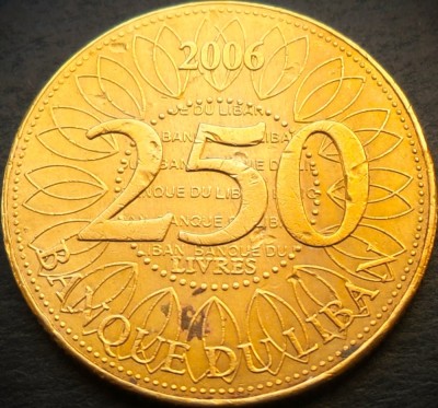 Moneda exotica 250 LIVRE(S) - LIBAN, anul 2006 * cod 1386 foto