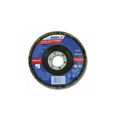 DEDRA Disc de slefuire zirconiu evantai 125x22 mm granulatie 80
