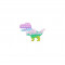 Joc POP IT Dinozaur Din Silicon Multicolor