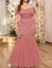 Rochie de ocazie, XXL, Roz
