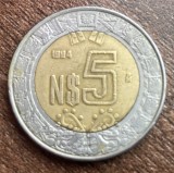 C50 - Moneda foarte veche - Mexic - 5 pesos - 2004
