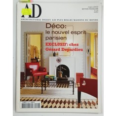 AD , ARCHITECTURAL DIGEST . ARCHITECTURE , DECORATION , ARTS . DESIGN , TEXT IN LIMBA FRANCEZA ,MARS 2002