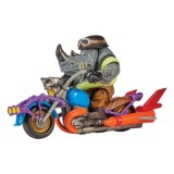 Teenage Mutant Ninja Turtles Figurina Rocksteady &amp; Chopper Cycle, Playmates Toys