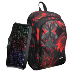 Rucsac multifunctional Red Unkeeper, tastatura si mouse incluse foto