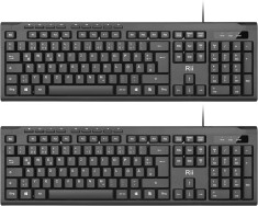 pachet de 2) tastatură USB, cu fir pentru computer, tastatură subțire