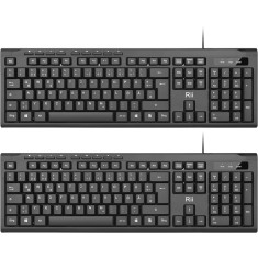 pachet de 2) tastatură USB, cu fir pentru computer, tastatură subțire