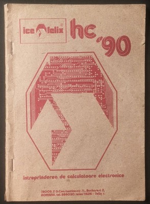 rara Carte HC 90 Manual Utilizare Limbajul BASIC calculator Romanesc produs de ICE Felix HC90 (85 ZX Spectrum JET CIP Cobra Jocuri) post Comunism foto