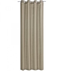 Draperie opaca Stella cu inele Jemidi, 140 x 245 cm, Maro, Poliester, 55283.24.01