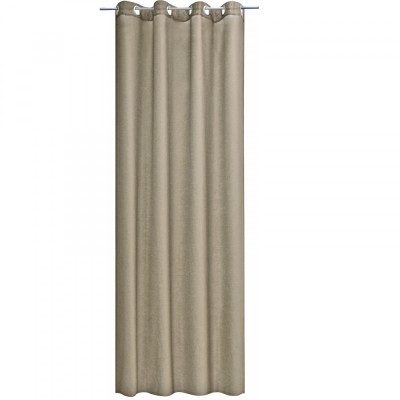 Draperie opaca Stella cu inele Jemidi, 140 x 245 cm, Maro, Poliester, 55283.24.01 foto