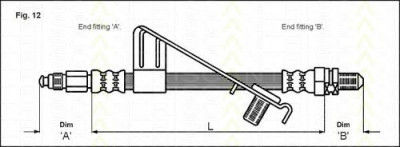 Conducta / cablu frana FORD COURIER (J3, J5) (1996 - 2016) TRISCAN 8150 16129 foto