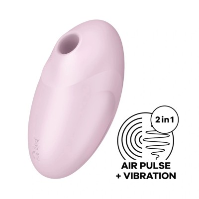 Stimulator Clitoris Vulva Lover 3 Air Pulse+Vibration, Silicon, USB, Roz foto