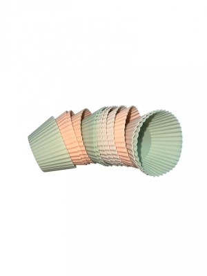 Set de forme pentru briose din silicon 12bucati Handy KitchenServ foto