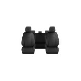 Set Huse Scaune Auto pentru Volkswagen Caddy - DeluxeBoss Classico, pentru bancheta rabatabila fractionata, 11 piese, negru gri