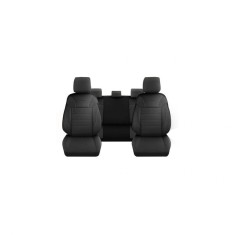 Set Huse Scaune Auto pentru Mazda CX-7 - DeluxeBoss Classico, pentru bancheta rabatabila fractionata, 11 piese, negru gri foto