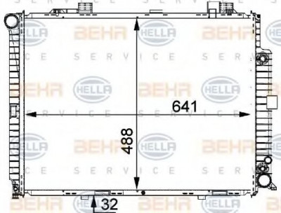 Radiator, racire motor MERCEDES E-CLASS (W210) (1995 - 2003) HELLA 8MK 376 711-151 foto