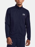 Cumpara ieftin Bluza sport barbati UA Pique Track cu imprimeu cu logo, Bleumarin, S