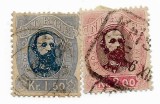 Norvegia (1) - Regele Oskar II, 1878, obliterate
