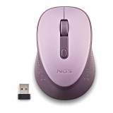 Mouse wireless NGS Dew Lilac, 1600dpi, silent click, violet