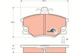 TRW GDB458 COTEC set placute frana,frana disc