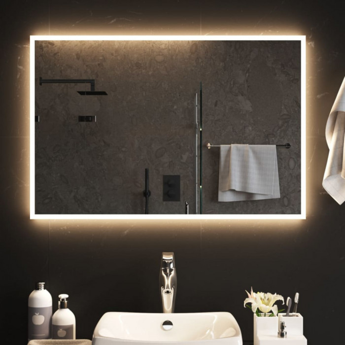 Oglinda de baie cu LED, 90x60 cm GartenMobel Dekor