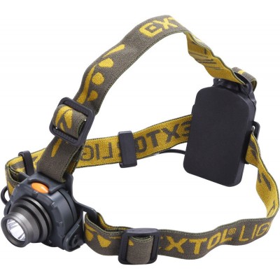 EXTOL LIGHT lampă frontală LED, 3 W, CREE XPE, 120 Lumen; senzor IR, rezistentă la stropi, 3 funcții (luminozitate maximă/reducere, intermitent), fără foto