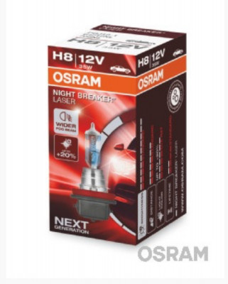 BEC 12V H8 35 W NIGHT BREAKER LASER NEXTGEN +150% OSRAM foto