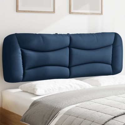 vidaXL Pernă pentru tăblie de pat, albastru, 160 cm, material textil foto