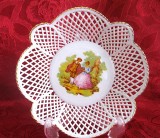 FARFURIE COS COSULET PORTELAN IMPLETIT LUCRAT MANUAL DECOR FRAGONARD 20 CM
