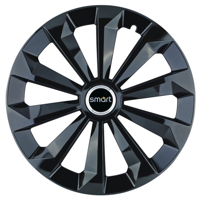 Set 4 capace roti Fame negru R16 pentru gama auto Smart