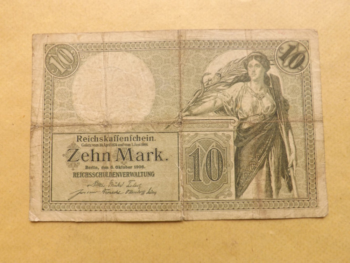 Germania 10 Mark 06.10.1906. (Reichskassenschein)