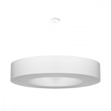 Candelabru Saturn Alb, Tesatura/Pvc/Otel, 8 Becuri Rotunde Minimalist De Interior