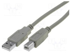 Cablu USB 2.0 VCOM A la B nichelat 3m gri PVC