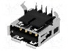 Conector USB A, pentru PCB, TE Connectivity - 1903814-1