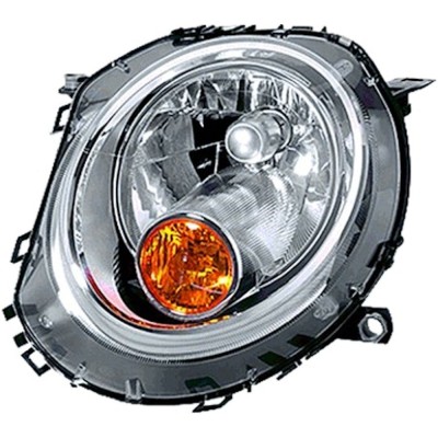 Far MINI ONE/COOPER/Clubman/ Clubvan/Coupe/Roadster/CabRio, 07.2007-2015, partea Dreapta, electric, tip bec H4, semnalizare portocalie, cu motoras, D foto
