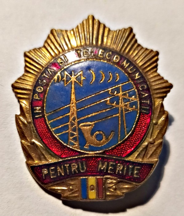 INSIGNA PENTRU MERITE IN POSTA SI TELECOMUNICATII FRUNTAS
