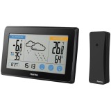 Statie meteo Hama Touch, Termometru, Higrometru, Ceas DCF Radio, Prognoza vreme, Negru