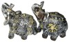 Set 2 elefanți din rășină, Feng Shui, 8,5x8x4,5 cm