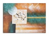 Cumpara ieftin Tablou abstract pictat manual, Prin galaxie, 90x60cm ulei pe panza in relief efect 3D, gata de agatat pe perete
