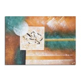 Tablou abstract pictat manual, Prin galaxie, 90x60cm ulei pe panza in relief efect 3D, gata de agatat pe perete