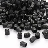 Set 100 buc. capace valva/ventil, material plastic, culoare Neagra, pentru