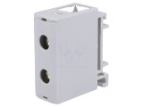Conector &icirc;mbinare pentru șine 1,5-50mm2, 2 borne, gri, lățime 18mm