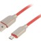 Cablu USB 2.0 A la Micro B, Aurit, 1m, Roșu