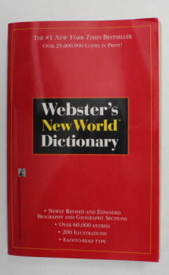 WEBSTER &amp;#039;S NEW WORLD DICTIONARY by VICTORIA NEUFELDT , 1995 foto