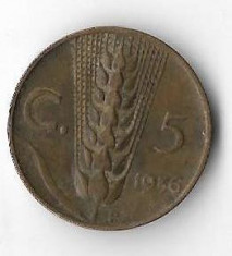 Moneda 5 centesimi 1936 - Italia foto