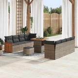 VidaXL Set de canapele pentru grădină 11 pcs Gri 80 x 80 x 71 cm