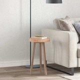 vidaXL Placă de masă Maro deschis &Oslash; 30 x 4 cm Lemn de stejar masiv