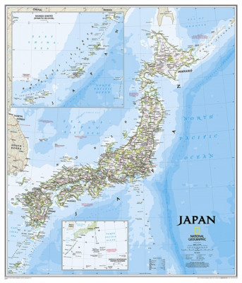 National Geographic: Japan Classic Wall Map (25 X 29 Inches) foto