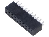 Conector SAMTEC şiruri pini mamă 20 PIN 2mm gold flash THT soclu